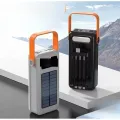 Power Bank Solar Charger 100000 mAh • Сонячний повербанк 100000 mAh Solar Charger з 4 USB, LED-ліхтарем і дисплеєм
