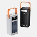 Power Bank Solar Charger 100000 mAh • Сонячний повербанк 100000 mAh Solar Charger з 4 USB, LED-ліхтарем і дисплеєм
