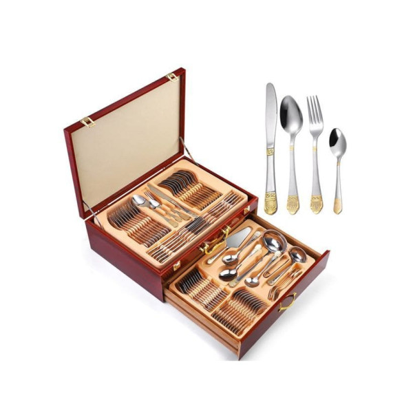 Набор столовых приборов Bachmayer 72 предмета для сервировке стола ∙ Столовый сервиз Bachmayer на 12 персон в кейсе