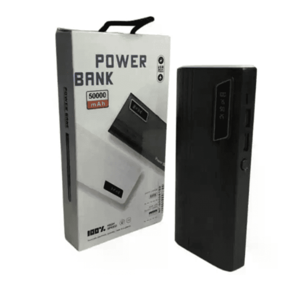 Мобильная зарядка Power Bank UN-3104 50000mAh с быстрой зарядкой и фонариком • Портативный внешний аккумулятор 50000 мАч на 2 USB для телефона, планшета и гаджетов