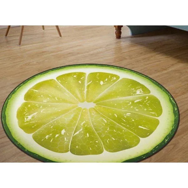 3d коврик безворсовый для дома 80 х 80 см - Лайм PR3