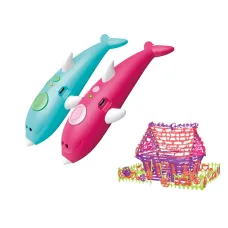 3D Ручка с трафаретами Дельфин Набор для детского творчества 3dPen Dolphin 9003 3D Ручка с трафаретами Дельфин Набор для детского творчества 3dPen Dolphin 9003