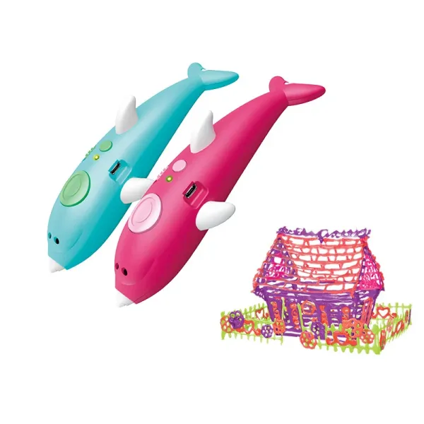 3D Ручка с трафаретами Дельфин Набор для детского творчества 3dPen Dolphin 9003