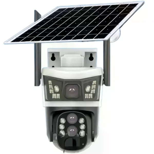 4G-камера V39 360° • Уличная IP-камера IPC-V380-P10-4G с SIM-картой, солнечной панелью и удалённым доступом