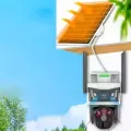 4G-камера V39 360° • Уличная IP-камера IPC-V380-P10-4G с SIM-картой, солнечной панелью и удалённым доступом