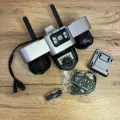 4G камера видеонаблюдения Smart Net Camera V380 белая • Уличная IP-камера с 3 независимыми поворотными объективами, SIM-картой, Wi-Fi и ночным видением