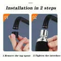 Аератор DT-1222 360° з фільтром • Насадка на кран 360 Faucet Universal Pipe DT-1222 з 3 режимами та поворотним розпилювачем