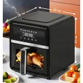 Аэрофритюрница Hoffmans HM-789 6,5 л • Сенсорный аэрогриль-мультипечь Hoffmans 2000 Вт с 8 программами приготовления