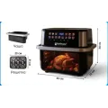Аэрофритюрница Hoffmans HM-792 15 л • Мультипечь-аэрогриль Hoffmans 2400 Вт с двумя ТЭНами и сенсорным управлением