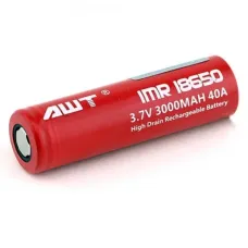 Аккумулятор 18650, Awt, 3000mAh, 3.7V, высокотоковый PR2