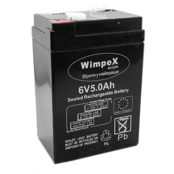 Аккумулятор 6 вольт 5 ампер 645 6V 5.0Ah Wimpex