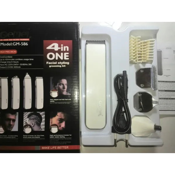 Аккумуляторная машинка для стрижки волос 4 в 1 GEMEI GM-586 CG21 PR3