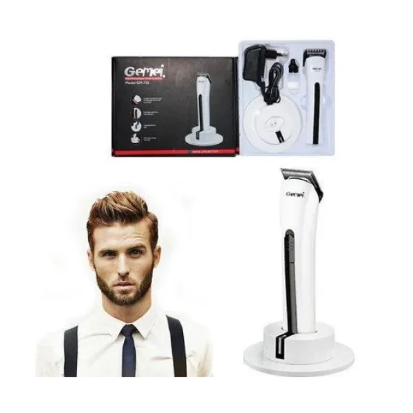 Аккумуляторная водонепроницаемая машинка для стрижки волос,усов и бороды .GEMEI GM-725 CG21 PR3