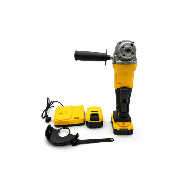 Аккумуляторная болгарка 24V с 2 аккумуляторами YELLOW • Угловая шлифмашина беспроводная для резки, шлифовки и зачистки