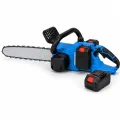 Аккумуляторная цепная электропила 18 дюймов с кейсом и 2 АКБ • Беспроводная пила для дерева, сада, дачи, заготовки дров и обрезки веток