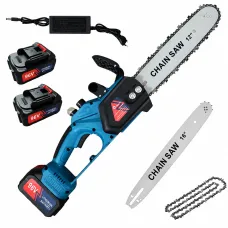 Акумуляторна ланцюгова пилка DOMOTEC Chain Saw 12″/16″ 96V • Садова акумуляторна пилка DOMOTEC Chain Saw 12″/16″ 96V з 2 шинами 305/406 мм і 2 акумуляторами Акумуляторна ланцюгова пилка DOMOTEC Chain Saw 12″/16″ 96V • Садова акумуляторна пилка DOMOTEC Chain Saw 12″/16″ 96V з 2 шинами 305/406 мм і 2 акумуляторами