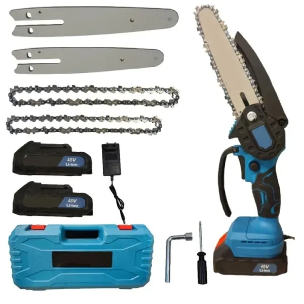 Аккумуляторная цепная пила с 2 шинами Chain Saw 6 и 8 • Мощная мини-пила для дома и сада