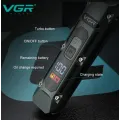 Аккумуляторная машинка для стрижки VGR V-696 с насадками и LCD дисплеем · Беспроводной триммер с зарядной док-станцией · USB зарядка