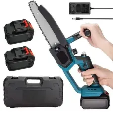 Аккумуляторная мини цепная пила Electric Chain Saw 8 дюймов • Бесщеточная электропила с 2 АКБ 48V и кейсом