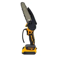 Акумуляторна мініпила Jumpex 26X-50 8 дюймів 21 В жовта • Ланцюгова мініпила Jumpex 26X-50 з 2 акумуляторами та шиною 240 мм для саду