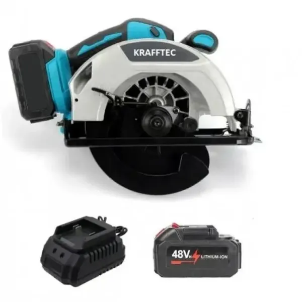Аккумуляторная циркулярная пила 48V • Беспроводная дисковая пила с 2 аккумуляторами и бесщёточным мотором