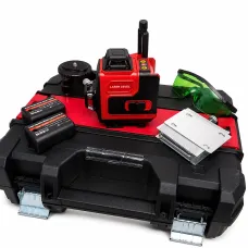 Аккумуляторный лазерный уровень KRAFFTEC 4D 16 линий с Bluetooth и штативом • Самовыравнивающийся лазерный нивелир для ремонта, строительства и разметки