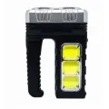 Акумуляторний ліхтар TORCH BL-7702B-COB • Ручний світлодіодний ліхтар-прожектор TORCH BL-7702B-COB з бічною COB-підсвіткою, сонячною панеллю, USB-заряджанням і функцією Power Bank