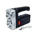 Акумуляторний ліхтар TORCH BL-7702B-COB • Ручний світлодіодний ліхтар-прожектор TORCH BL-7702B-COB з бічною COB-підсвіткою, сонячною панеллю, USB-заряджанням і функцією Power Bank