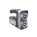 Акумуляторний ліхтар TORCH BL-7702B-COB • Ручний світлодіодний ліхтар-прожектор TORCH BL-7702B-COB з бічною COB-підсвіткою, сонячною панеллю, USB-заряджанням і функцією Power Bank