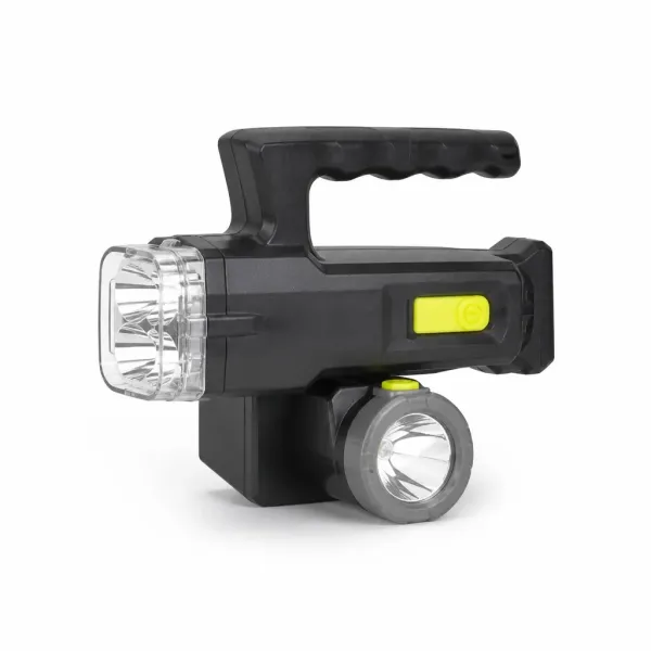Акумуляторний ліхтар TORCH LF-S09 на 1200 мА·год • переносний світлодіодний світильник із боковою COB-панеллю, 4 режими, USB-зарядка, для туризму, риболовлі та дому
