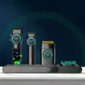 Аккумуляторный набор для стрижки VGR Stepless Pro 3 in 1 с зарядной станцией • Машинка, триммер и электробритва с 14 насадками