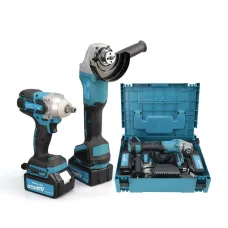 Аккумуляторный набор инструментов DUC585 0217 Гайковерт и болгарка + 2 аккумулятора в кейсе Аккумуляторный набор инструментов DUC585 0217 Гайковерт и болгарка + 2 аккумулятора в кейсе