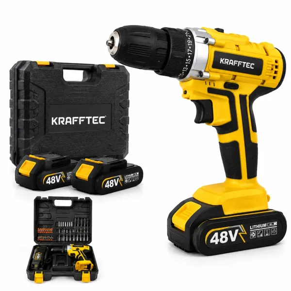 Аккумуляторный шуруповерт KRAFFTEC 48V 6Ah • Шуруповерт KRAFFTEC 48V 6Ah для сборки мебели, монтажа крепежа и ремонтных работ