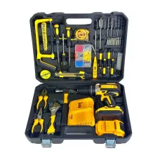 Аккумуляторный ударный шуруповёрт 48V с набором инструментов • 6.0Ah, 2 АКБ, 75 Нм, кейс 54 в 1