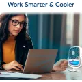 Аккумуляторный вентилятор Arctic Cool Clamp с прищепкой и USB-зарядкой • Портативный вентилятор Arctic Cool Clamp на зажиме для дома, офиса, коляски, авто и отдыха