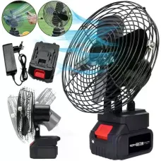 Аккумуляторный вентилятор Lithium Electric Fan 48V черный • Портативный беспроводной вентилятор с Li-ion аккумулятором для дома, дачи, офиса и отдыха