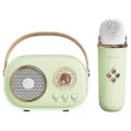 Акустическая система «RETRO» с микрофоном ∙ Беспроводная портативна Bluetooth колонка на аккумуляторе ∙ Мини-караоке