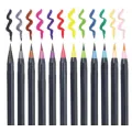 Акварельные маркеры для скетчинга 20 цветов · Художественный набор маркеров на водной основе для рисования с кисточкой · Подарок художнику