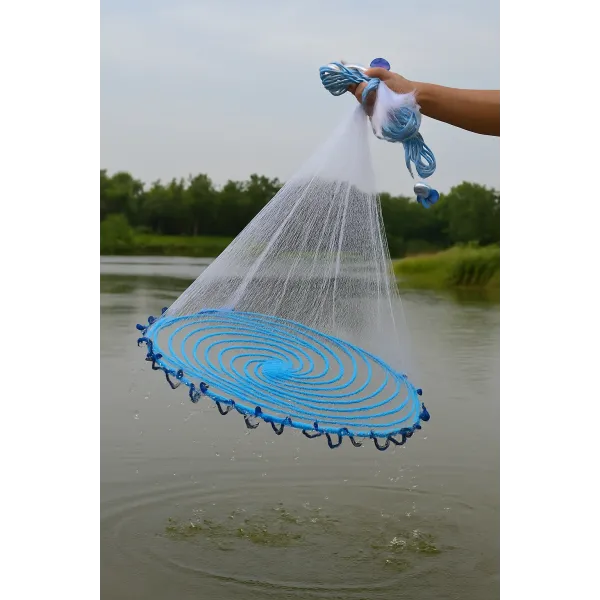 Американская кастинговая сеть 1,5 м с кольцом • Парашютная сеть Фрисби из лески, ячейка 12 мм