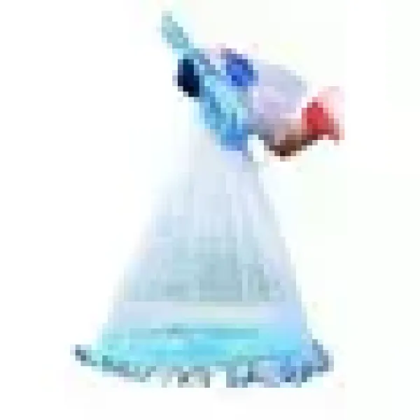 Американская кастинговая сеть 2,10 м с кольцом • Парашютная сеть для рыбалки