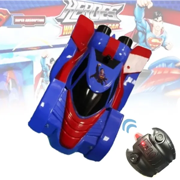 Антигравитационная машинка на радиоуправлении Wall Climber Heroes 3299 ∙ Радиоуправляемая детская машинка-Cупермен ездит по стенам и потолку ∙ Пульт ДУ ∙ USB зарядка