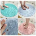 Антискользящий массажный коврик для ванной на присосках ∙ Нескользящий аккупунктурный ПВХ коврик для ног в ванную комнату