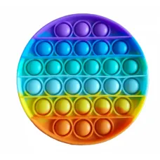 Антистресс игрушка POP IT сенсорная силиконовая бесконечная пупырка Поп Ит Push Up Bubble Popit Fidget Радужный Круг NEW