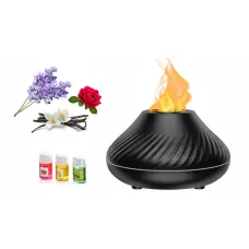 Ароматический диффузор эфирных масел с RGB освещением имитация пламени • Увлажнитель воздуха с эффектом огня 130 мл