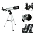 Астрономический рефракционный телескоп со штативом F36050 7925 ∙ Оптическая подзорная труба – окуляр 90х50 мм