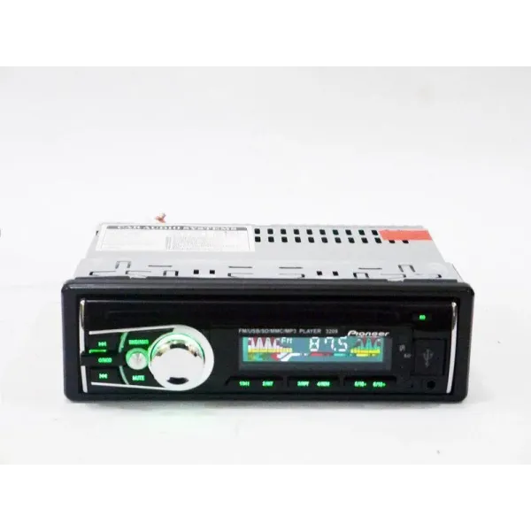 Автомагнитола Pioneer 3209 Usb+RGB подсветка+Fm+Aux+ пульт (4x50W) PR4