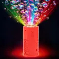 Автомат для мыльных пузырей Bubble Machine Fireworks с LED-подсветкой и звуком • Детская машина для пузырей с аккумулятором USB