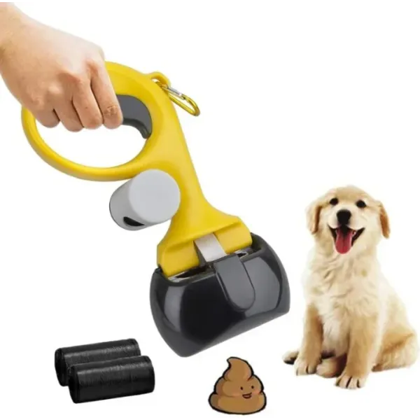 Автоматический совок для уборки за собакой Pooper Scooper Big 27 x 13 x 9 см · Щипцы для уборки с карабином и мешками в комплекте