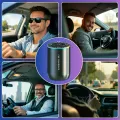 Автомобильный ароматизатор XT015 черный с RGB-подсветкой • Аромадиффузор «звездное небо» для авто, дома, офиса и салона машины