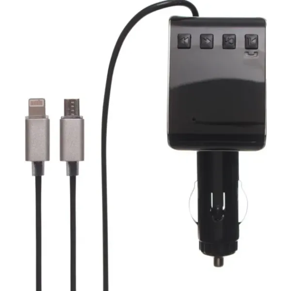 Автомобильный FM Модулятор HZ H22BT ∙ FM-трансмиттер с Bluetooth от прикуривателя с USB портом + Кабель USB + Кабель iPhone